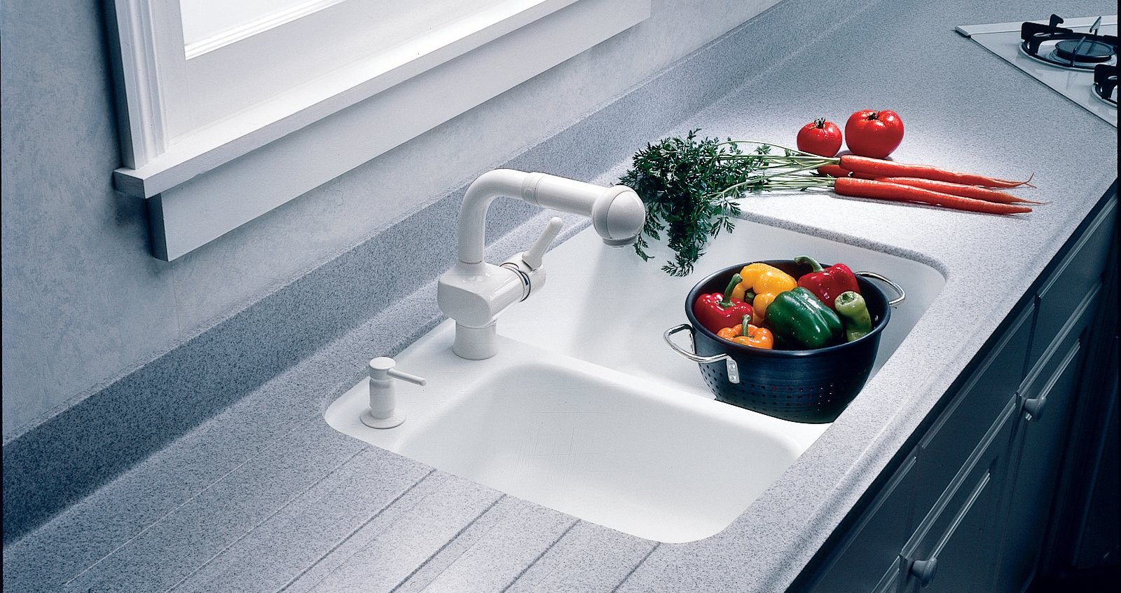custom solid surface kitchen sink